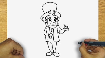 HOW TO DRAW A LEPRECHAUN | STEP BY STEP | DRAWING LEPRECHAUN EASY