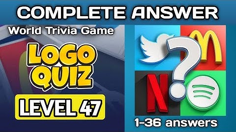 Logo Quiz, World trivia game | level 47 answers @brainitquizzes  #logoquiz