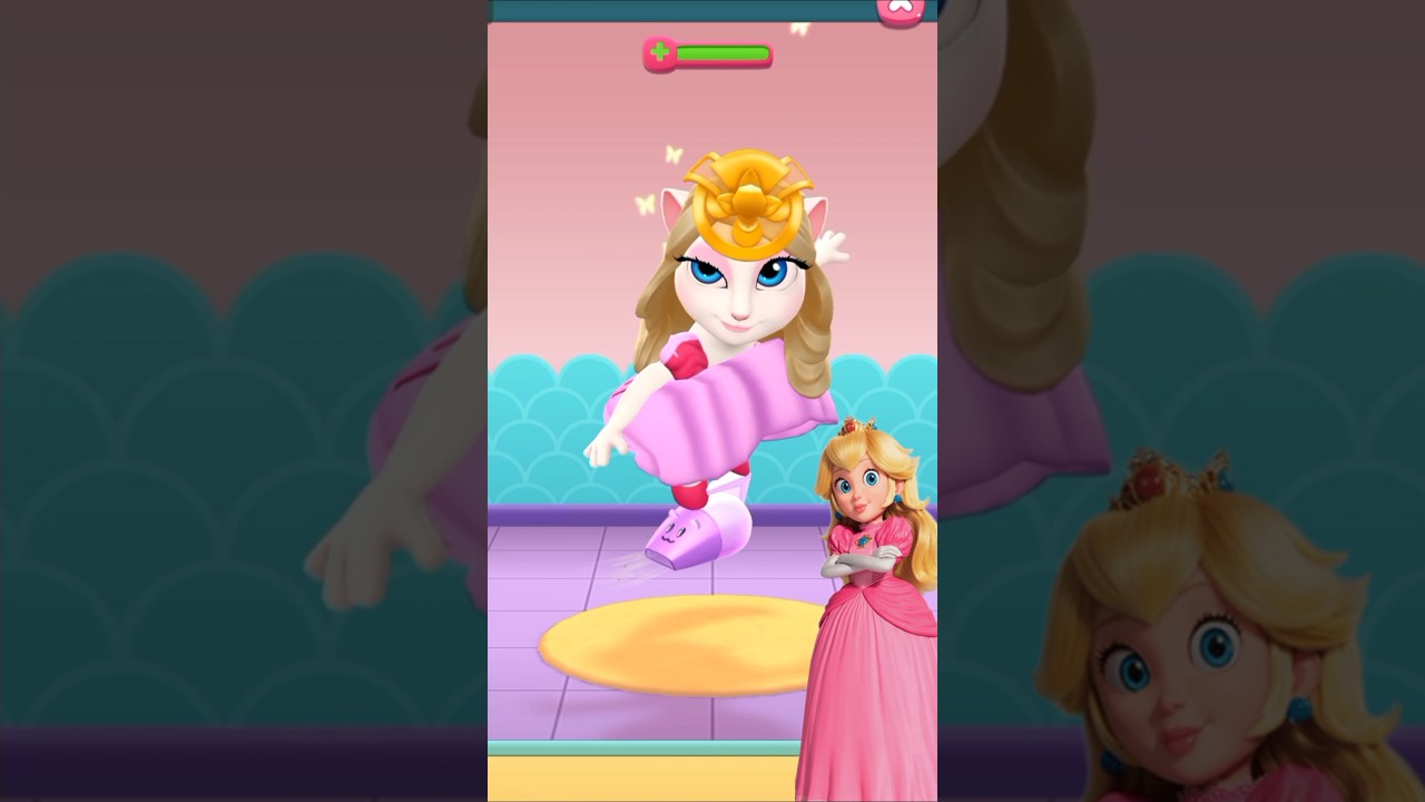 Nick wilde Vs Peach princess in my Talking Angela2 