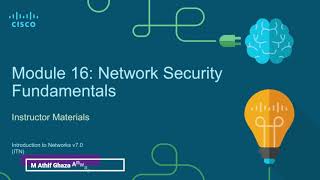 Cisco Modules 16 Network Security Fundamentals