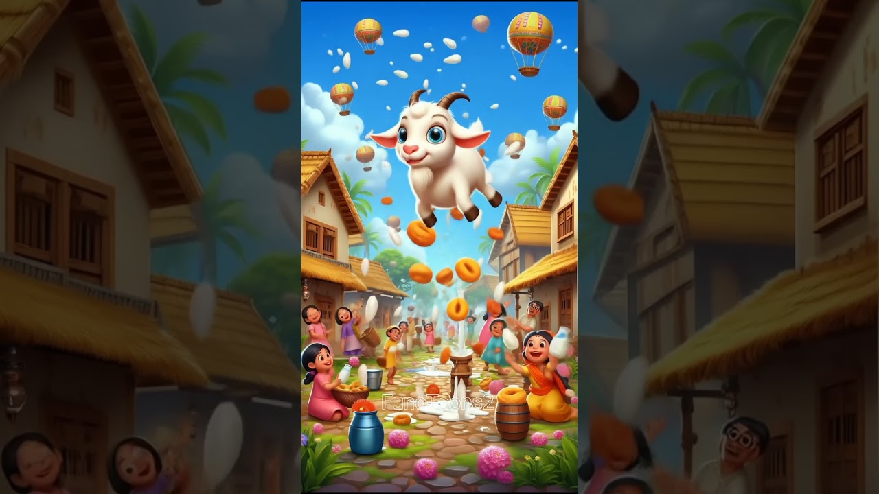 Dadaji & his Magical Goat Flying #cartoon  #shorts