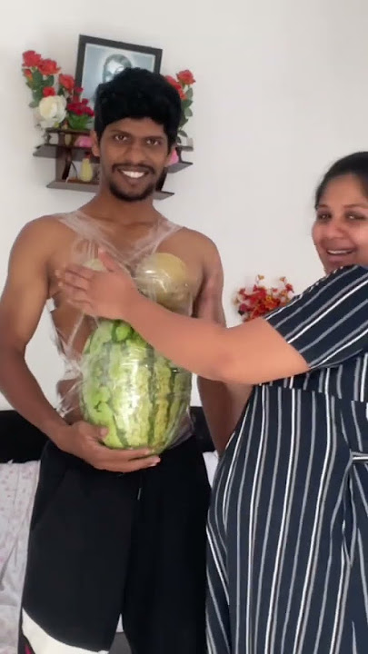 Watermelon pregnant  challenge 🍉🍉fake pregnancy| full video on my channel 🍉😂