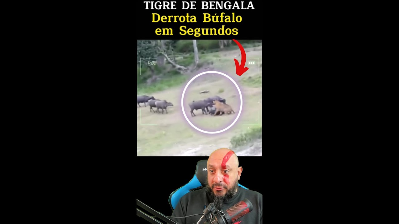 Tigre detona búfalo em segundos