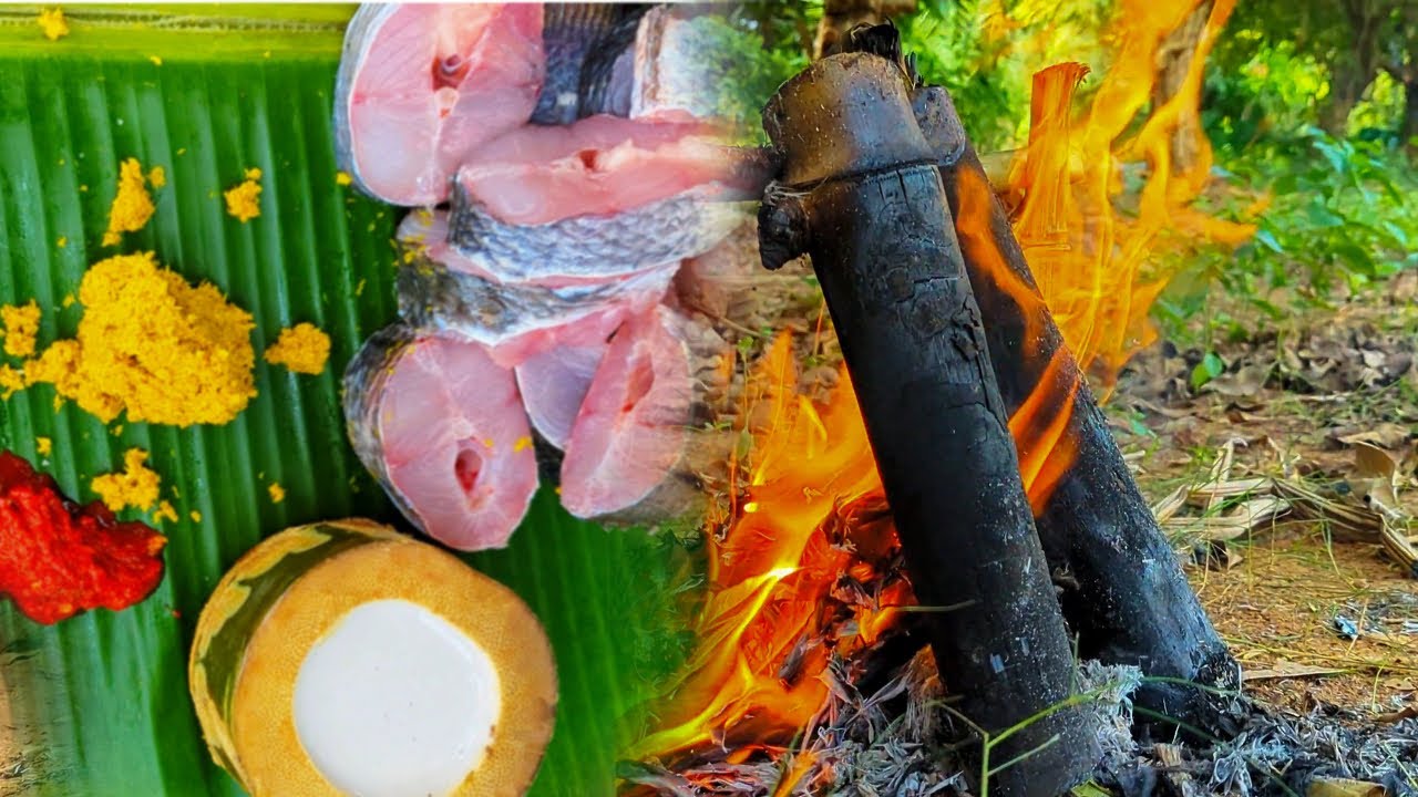 Fish Amok & Rice in Bamboo: The Ancient Asian Cooking Method - 4K Videos.