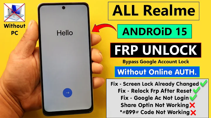 All Realme Android 15 Frp Unlock/Bypass Without PC - Fix Relock FRP After Reset/Google Ac Not Login