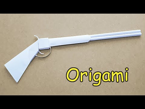 KAĞITTAN TÜFEK YAPIMI - | Origami ( How to Make a Paper Gun )