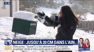 La neige a fait son retour dans l'Ain: près de 20 cm recensés ce matin ❄
