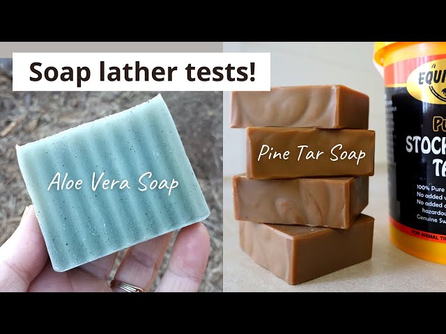 Aloe Handmade Pine Tar Soap Bar with Aloe Vera & Coconut Oil