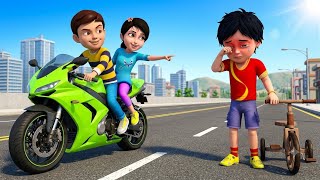 Poor Shiva vs Rich Rudra | Robotic Super Tricycle Defeated Rich Rudra's Falcon Bike | Shiva Cartoon