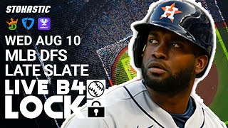 MLB DFS Picks Today 8\/10\/22: Fantasy Baseball Lineups | Deeper Dive + Live Before Lock