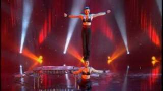 Circus women acrobats hand to hand Azzario sisters