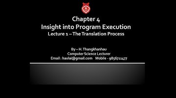 Chapter 4 - The Translation Process