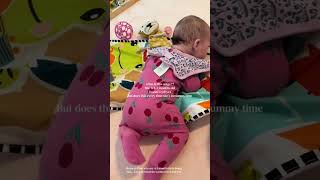 Why is she trying to crawl, she cannot even roll yet 🥹✨ Poprushusa 💓 #poprushusa