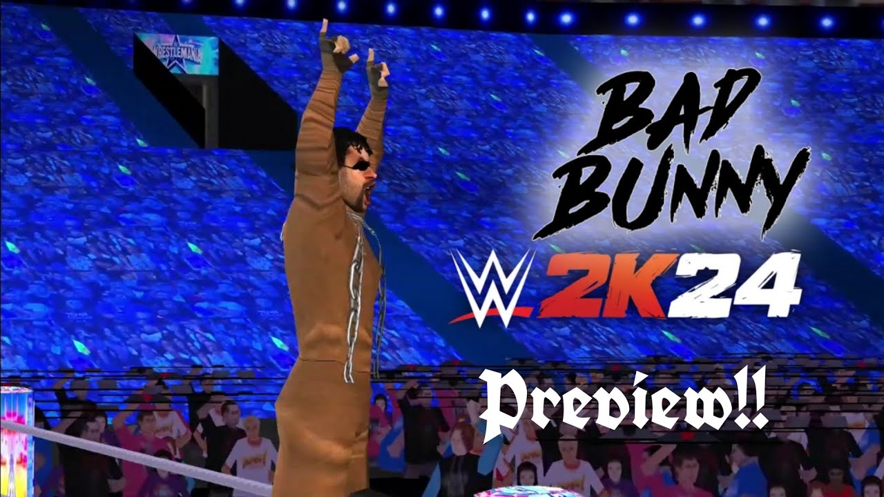 WWE 2K24 PSP: BAD BUNNY BACKLASH ATTIRE + MODEL | PREVIEW - YouTube
