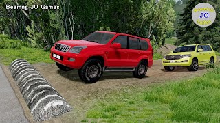 Cars vs Massive Speed Bumps # 203- BeamNG JO Games