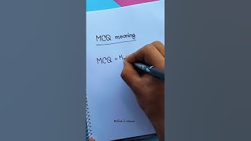 MCQ meaning #shortsfeed #shortsvideo #rifatsideas #shorts