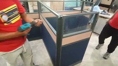Assembling L-Shaped Workstation (Modular Office Partition and cubicles) JVSG MODULARS
