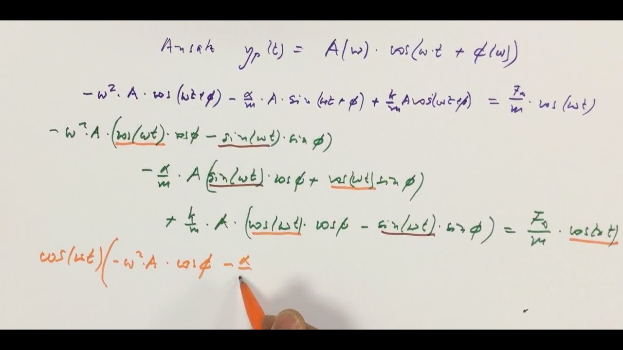Differentialgleichungen Teil 12a Resonanzkurve YouTube