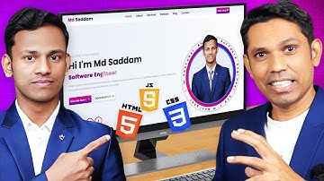 Personal Portfolio Website for Absolute Beginners Tutorial - HTML, CSS, JS with Source Code