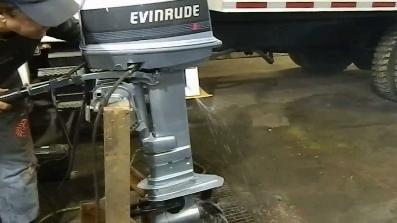 1997 30HP EVINRUDE TILLER MOTOR YouTube