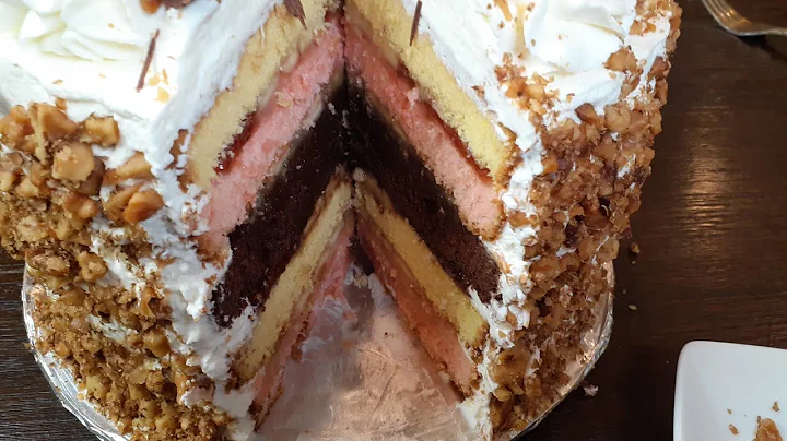 Delicious jaw dropping Banana split cake.