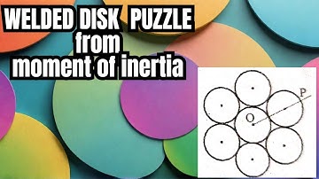 Seven identical circular planar disks, each of mass M andradius R are welded symmetrically as shown.