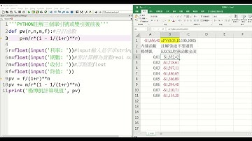 財金程式設計576使用迴圈對照EXCEL