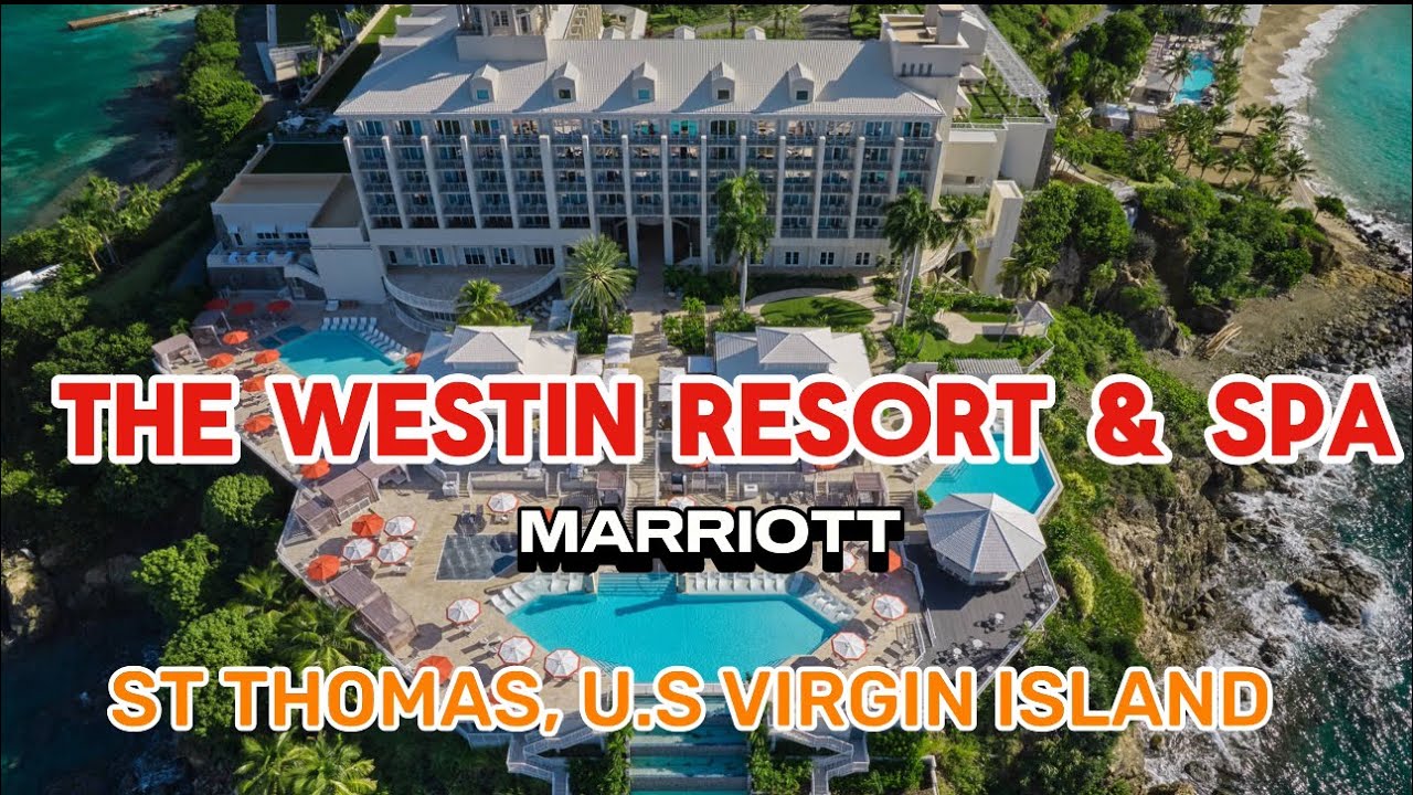 Westin St Thomas Hotel Tour | Marriott Resort Walking Tour in US Virgin Islands (No Talking, 4K)