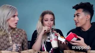 James Charles being disgusted by jeffree star and tana mongeau