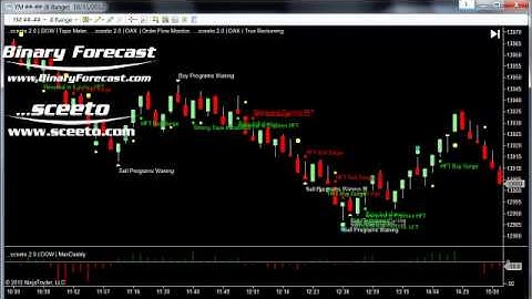 Chart Setup NinjaTrader Sceeto - daily Report 31st Oct 2012 Dow Jones 30 YM Futures