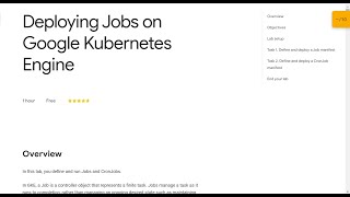 Deploying Jobs on Google Kubernetes Engine Qwiklab