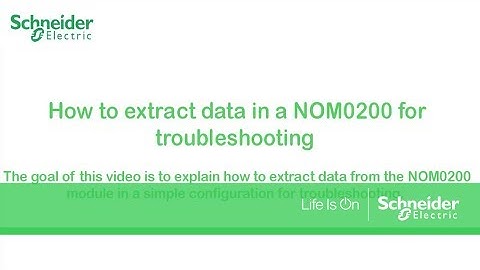 How to extract data in a NOM0200 for troubleshooting