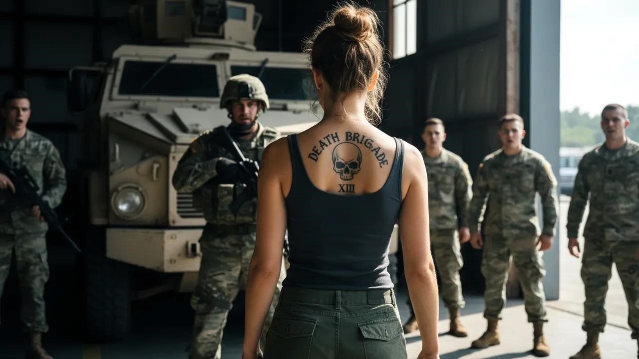 Kazali jej zdjąć mundur — Zszokowani, gdy zobaczyli tatuaż Brygady Śmierci.