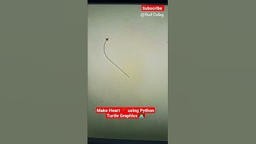 Make Heart ❤️ using Python Turtle Graphics 👨‍💻 [#shorts #python #coding #programming #code #heart]❤️