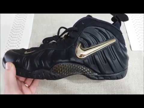 black and gold foamposite pro
