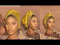 Very quick head tie tutorial  how to tie a bridal turban tutorial