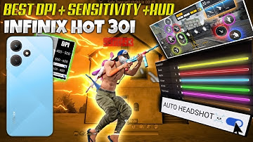 infinix hot 30i free fire best auto headshot dpi hud sensitivity settings😱 | Best Headshot settings