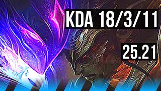 ORIANNA vs YASUO (MID) | Legendary | KR Master | 25.21
