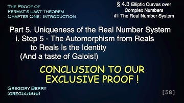 CONCLUSION to Uniqueness Proof, and a Taste of Galois Theory - Step 5 The Reals Are Rigid  #4.3.1.5i
