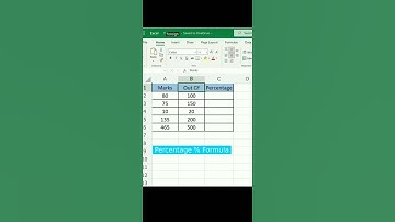 calculate percentage in Excel (Formula) 🖥️🤔😀 #shorts #excel #formula1