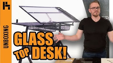 GLASS TOP DESK?! Unboxing / Building / Review of Master Touch Art Station!