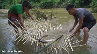 Primitive Life - 35 Days Solo Bushcraft Wild Fishing - Primitive Technology Survival Catch Fish