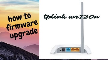 How to firmware update tplink wr720n