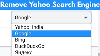 fix google chrome search engine changing to yahoo - remove yahoo search engine