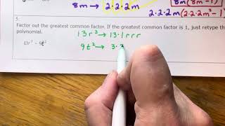 Factor Out A Monomial (Example 5)