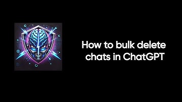 How to bulk delete chats in ChatGPT