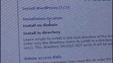 How to Install Self Hosted WordPress Blog on your Domain.wmv