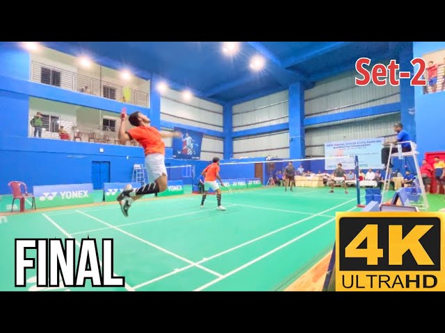 4K 60FPS] -Men's Doubles Badminton Match Saikat & Vs Ankit & Arup # badminton #trickshots - YouTube