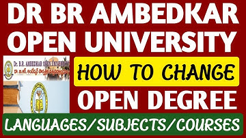How to Change Open Degree Subjects in Ambedkar Open University@StudentUpdates247 