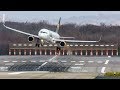 STORM - CROSSWIND LANDINGS with 60 knots WIND GUSTS - AIRBUS A380, A330, Boeing 787 ... (4K)